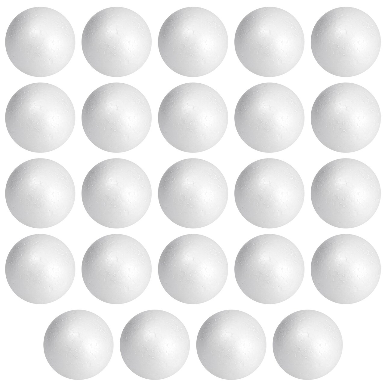 24 Pack 3 Inch Foam Balls for Crafts, Smooth Polystyrene Spheres for DIY Decorations, Classroom Projects